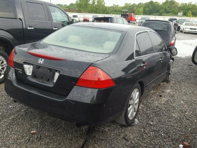 1HGCM66477A085147 - 2007 HONDA ACCORD SE BLACK photo 4