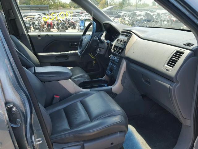 5FNYF28696B012602 - 2006 HONDA PILOT EX BLUE photo 5