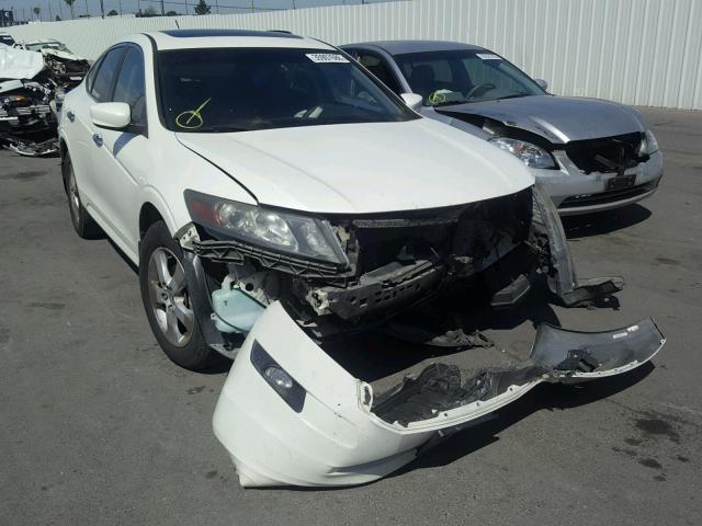 5J6TF1H35AL000957 - 2010 HONDA ACCORD CRO WHITE photo 1