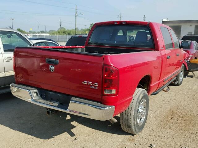 3D7KS19D56G146631 - 2006 DODGE RAM 1500 RED photo 4