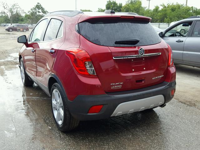 KL4CJBSB5FB263659 - 2015 BUICK ENCORE CON BURGUNDY photo 3