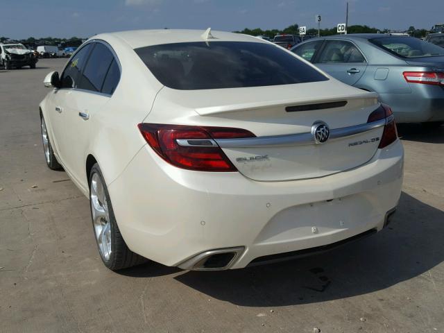 2G4GT5GX3E9243543 - 2014 BUICK REGAL GS WHITE photo 3