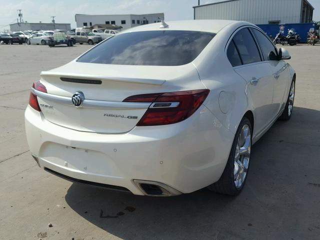 2G4GT5GX3E9243543 - 2014 BUICK REGAL GS WHITE photo 4