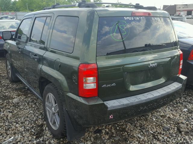 1J8FF28W97D353085 - 2007 JEEP PATRIOT SP GREEN photo 3