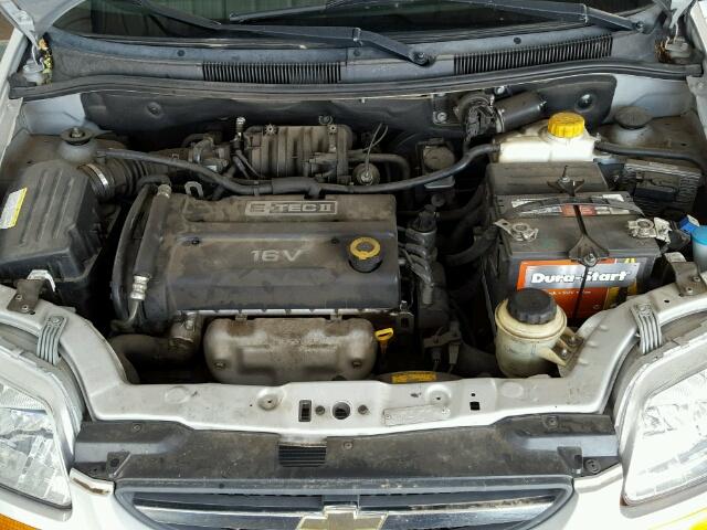 KL1TD66627B792190 - 2007 CHEVROLET AVEO BASE SILVER photo 7