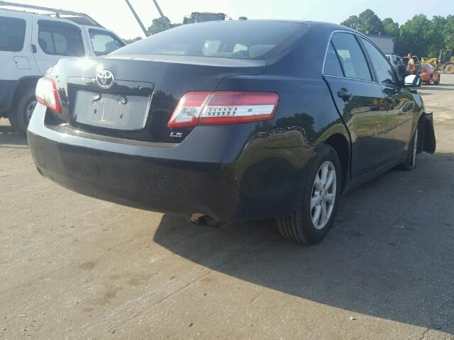 4T1BF3EK0BU157201 - 2011 TOYOTA CAMRY BASE BLACK photo 4