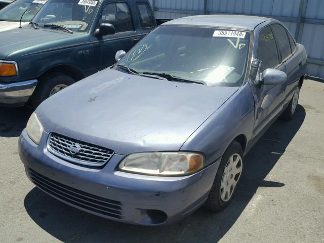 3N1CB51D4YL346219 - 2000 NISSAN SENTRA BAS BLUE photo 2