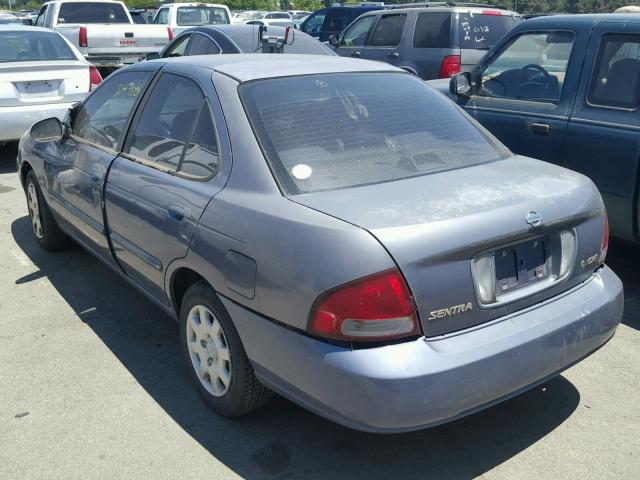 3N1CB51D4YL346219 - 2000 NISSAN SENTRA BAS BLUE photo 3