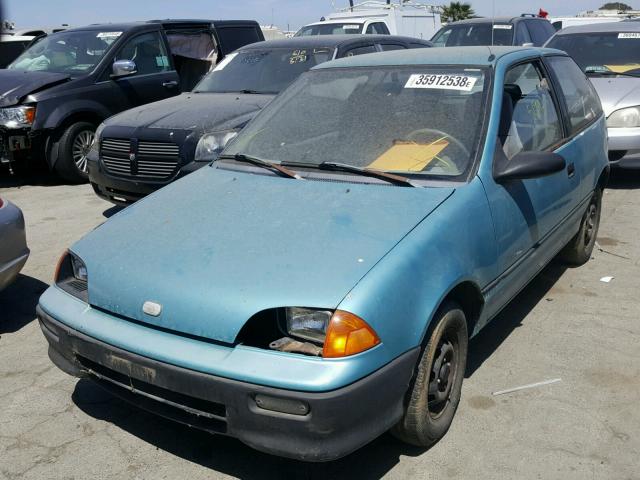 2C1MR2467N6752744 - 1992 GEO METRO BASE BLUE photo 2