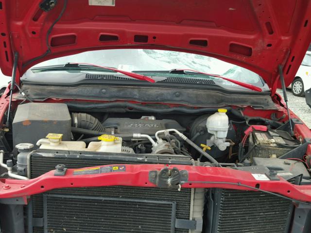 3D7KS28DX5G822223 - 2005 DODGE RAM 2500 S RED photo 7