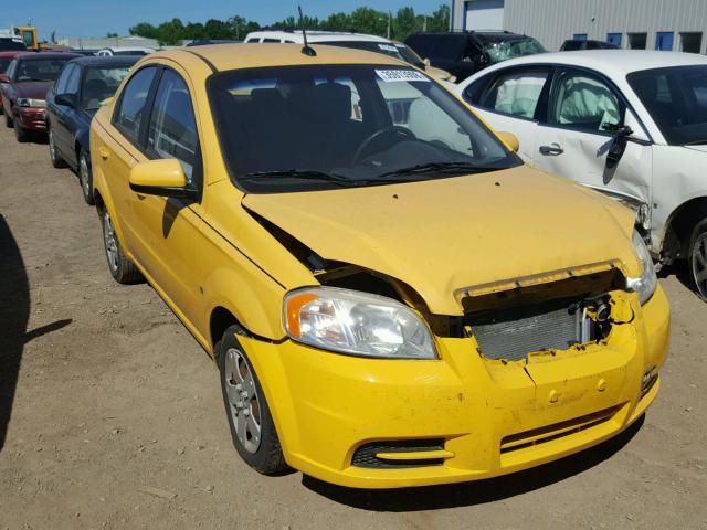 KL1TD56E29B619614 - 2009 CHEVROLET AVEO LS YELLOW photo 1