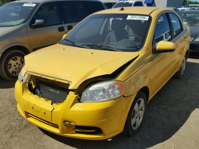 KL1TD56E29B619614 - 2009 CHEVROLET AVEO LS YELLOW photo 2