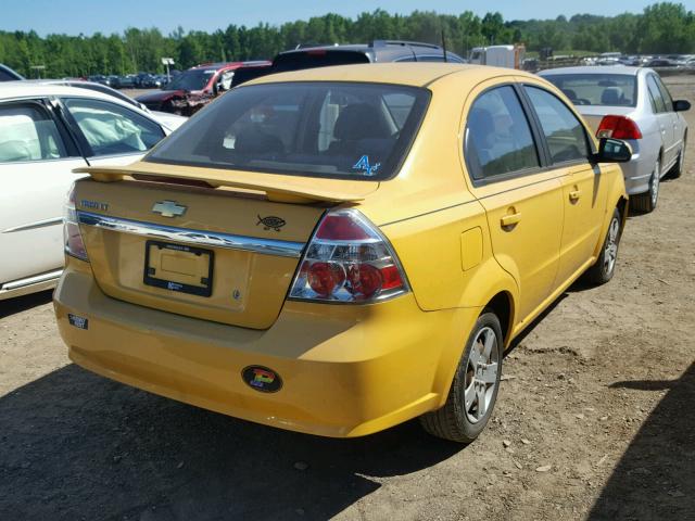 KL1TD56E29B619614 - 2009 CHEVROLET AVEO LS YELLOW photo 4