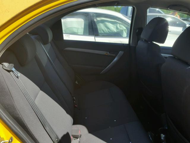 KL1TD56E29B619614 - 2009 CHEVROLET AVEO LS YELLOW photo 6