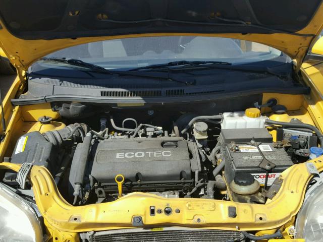KL1TD56E29B619614 - 2009 CHEVROLET AVEO LS YELLOW photo 7