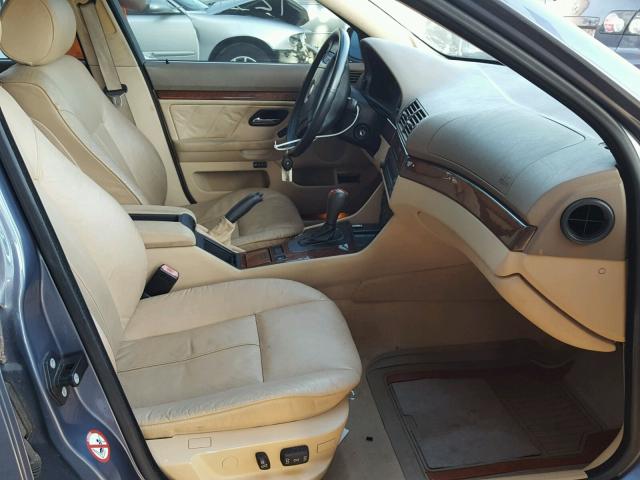WBADT43471GF59794 - 2001 BMW 525 I AUTO BLUE photo 5