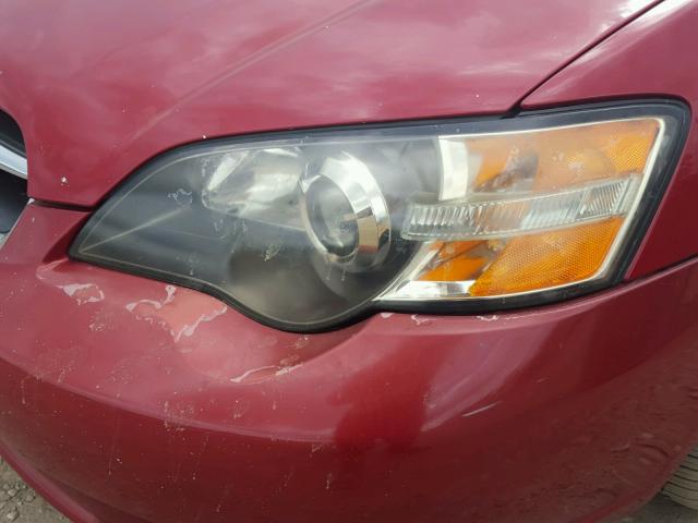 4S3BP676754342224 - 2005 SUBARU LEGACY GT RED photo 9