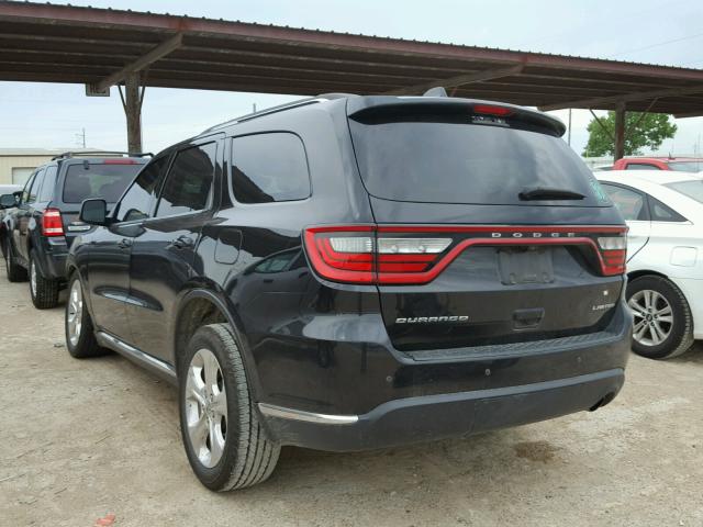 1C4RDHDG3EC972182 - 2014 DODGE DURANGO LI BLACK photo 3