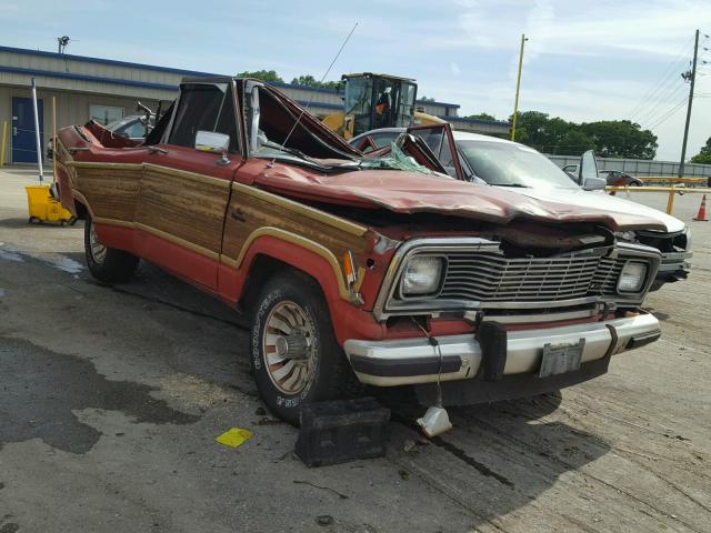 1JCNJ15N3FT017037 - 1985 JEEP WAGONEER MAROON photo 1