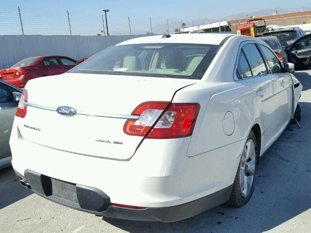 1FAHP2HWXAG159206 - 2010 FORD TAURUS SEL WHITE photo 4