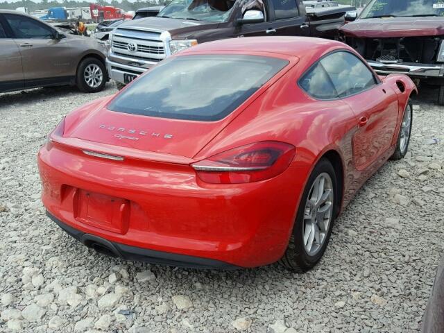 WP0AA2A87EK171017 - 2014 PORSCHE CAYMAN RED photo 4