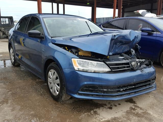 3VW2K7AJ8FM285309 - 2015 VOLKSWAGEN JETTA BASE 蓝色 照片 1