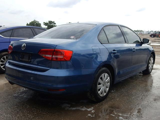 3VW2K7AJ8FM285309 - 2015 VOLKSWAGEN JETTA BASE 蓝色 照片 4