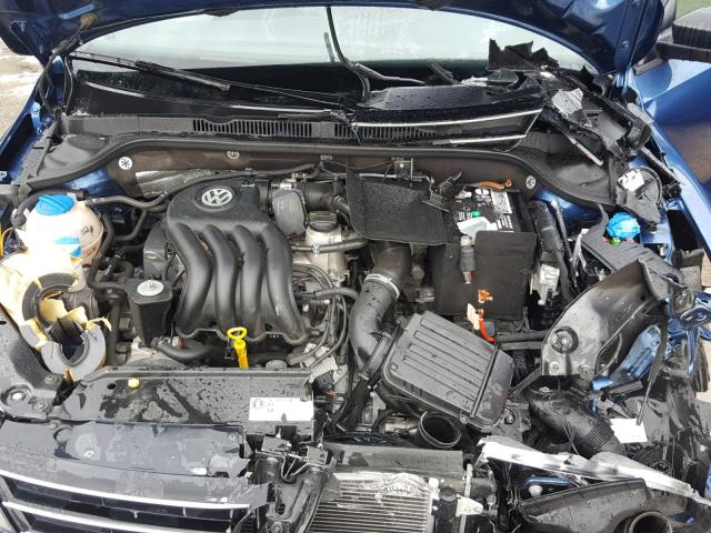 3VW2K7AJ8FM285309 - 2015 VOLKSWAGEN JETTA BASE 蓝色 照片 7