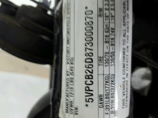 5VPCB26D873000870 - 2007 VICTORY MOTORCYCLES KINGPIN შავი ფოტო 19