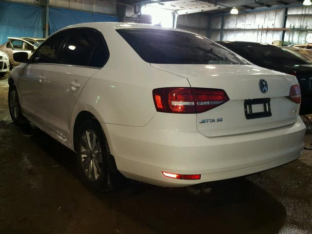 3VWLA7AJ1FM325446 - 2015 VOLKSWAGEN JETTA TDI WHITE photo 3