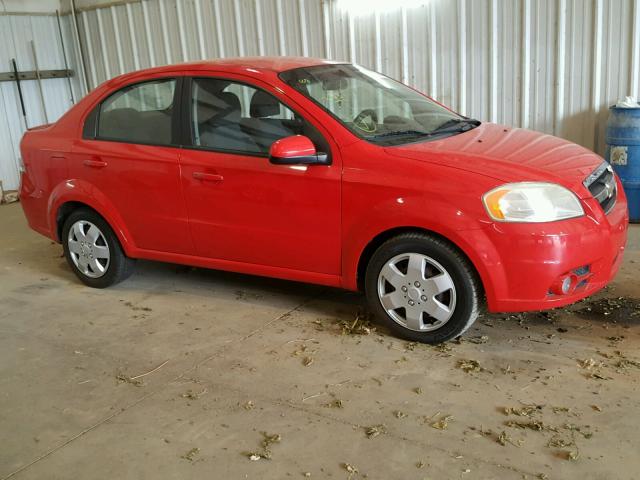 KL1TG5DE8AB046619 - 2010 CHEVROLET AVEO LT RED photo 9