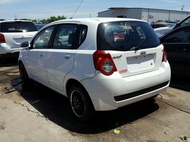 KL1TD6DE1BB125470 - 2011 CHEVROLET AVEO LS WHITE photo 3