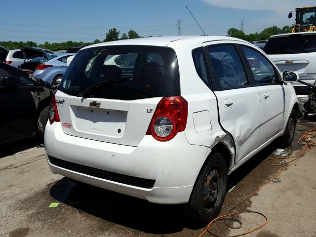 KL1TD6DE1BB125470 - 2011 CHEVROLET AVEO LS WHITE photo 4