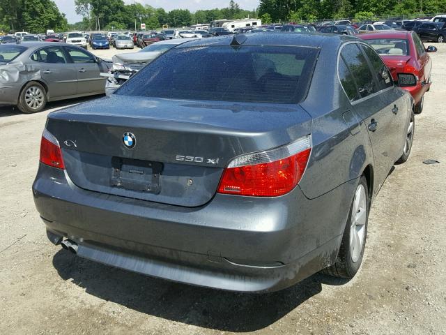 WBANF73566CG67635 - 2006 BMW 530 XI GRAY photo 4