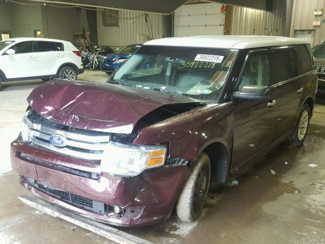 2FMHK6CC4BBD27519 - 2011 FORD FLEX SEL MAROON photo 2