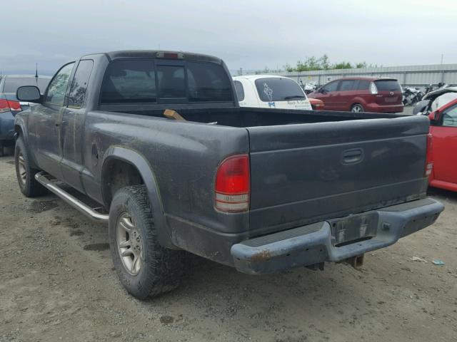 1B7GG32N12S616270 - 2002 DODGE DAKOTA SPO GRAY photo 3