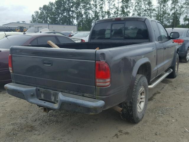 1B7GG32N12S616270 - 2002 DODGE DAKOTA SPO GRAY photo 4