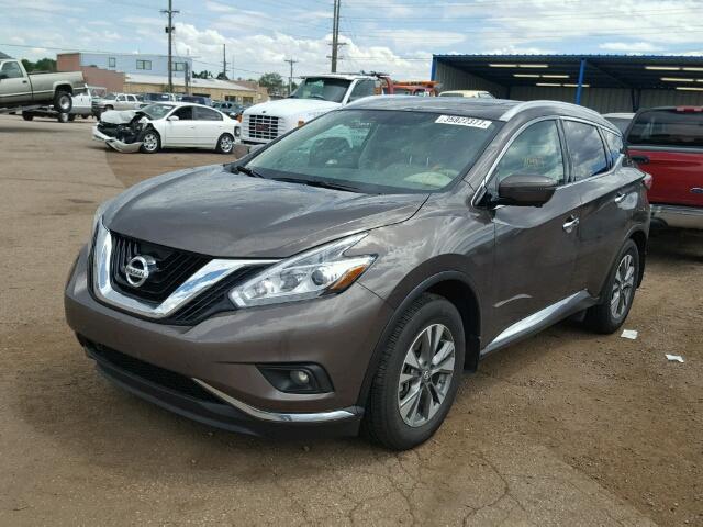 5N1AZ2MH4FN290451 - 2015 NISSAN MURANO S BROWN photo 2