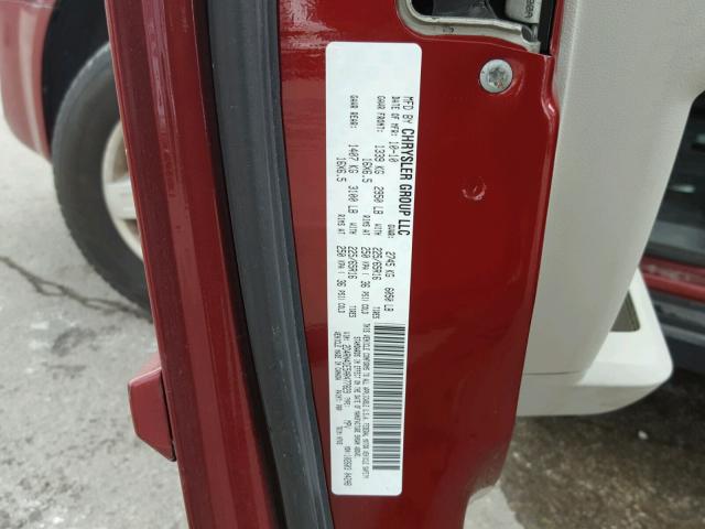 2D4RN4DE5AR477829 - 2010 DODGE CARAVAN RED photo 10