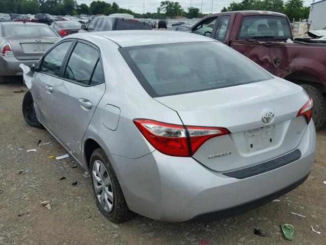 5YFBURHE8GP568983 - 2016 TOYOTA COROLLA L SILVER photo 3