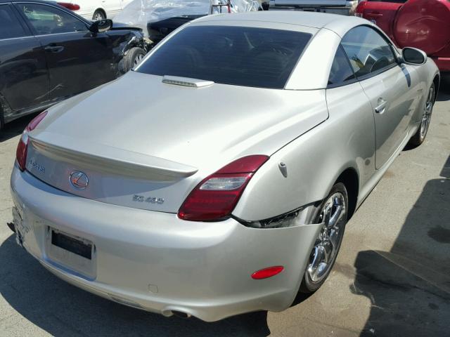 JTHFN48Y650067978 - 2005 LEXUS SC 430 SILVER photo 4