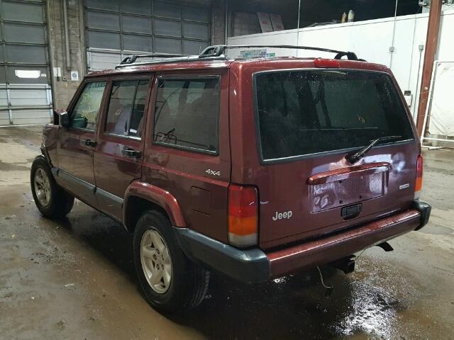 1J4FF48S51L630368 - 2001 JEEP CHEROKEE MAROON photo 3