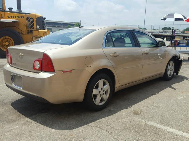1G1ZG57B784206968 - 2008 CHEVROLET MALIBU LS GOLD photo 4