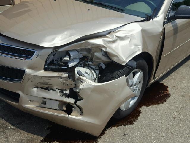 1G1ZG57B784206968 - 2008 CHEVROLET MALIBU LS GOLD photo 9