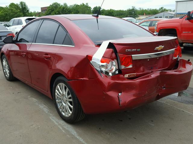 1G1PJ5SB0D7107496 - 2013 CHEVROLET CRUZE ECO RED photo 3