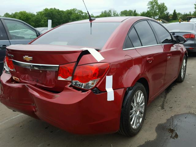 1G1PJ5SB0D7107496 - 2013 CHEVROLET CRUZE ECO RED photo 4