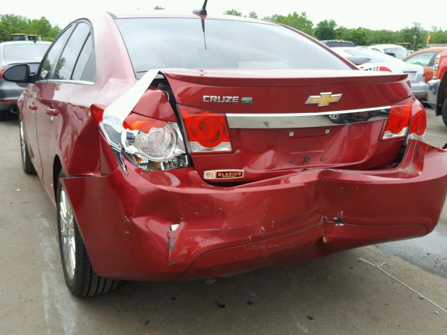 1G1PJ5SB0D7107496 - 2013 CHEVROLET CRUZE ECO RED photo 9