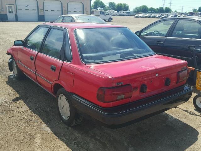 1Y1SK5467LZ168793 - 1990 GEO PRIZM BASE წითელი ფოტო 3