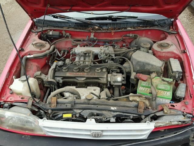 1Y1SK5467LZ168793 - 1990 GEO PRIZM BASE წითელი ფოტო 7