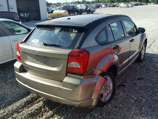 1B3HB48B98D670839 - 2008 DODGE CALIBER SX TAN photo 4